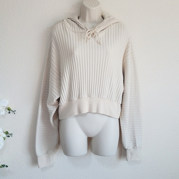 JOHN ELLIOTT RIBBED CROPPED TERRY HOODIE - Picture 3 of 11